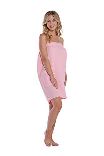 Lightweight Knee Length Waffle Wrap Spa Robe