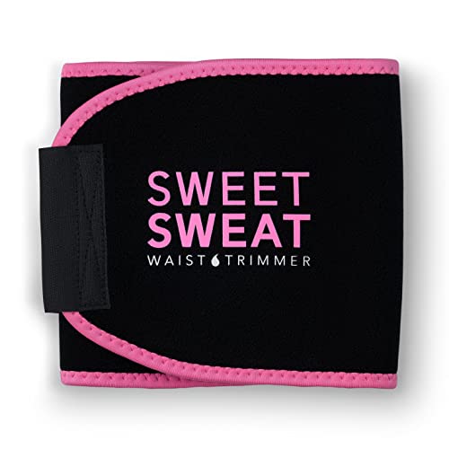 Sweet Sweat Waist Trimmer - Sweat Band Increases Stomach Temp to Cut Water Weight - Gym Waist Trainer Belt for Women & Men