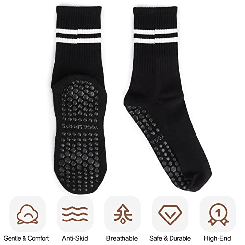 Pilates Socks with Non-Slip Grip Socks for Pure Barre, Ballet, Dance, or Workout