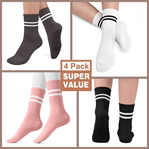 Pilates Socks with Non-Slip Grip Socks for Pure Barre, Ballet, Dance, or Workout