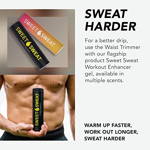 Sweet Sweat Waist Trimmer - Sweat Band Increases Stomach Temp to Cut Water Weight - Gym Waist Trainer Belt for Women & Men