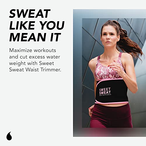 Sweet Sweat Waist Trimmer - Sweat Band Increases Stomach Temp to Cut Water Weight - Gym Waist Trainer Belt for Women & Men